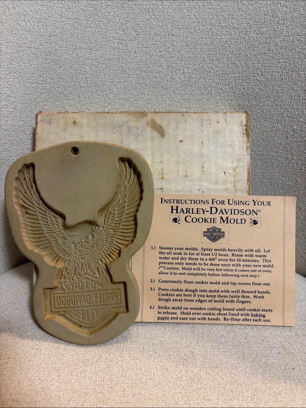 VTG Harley-Davidson cookie Mold with Instructions
